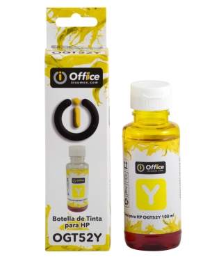 TINTA ALT P/HP 100CC D AMARILLO CON APLICADOR OGT52Y OFFICEINSUMOS.COM